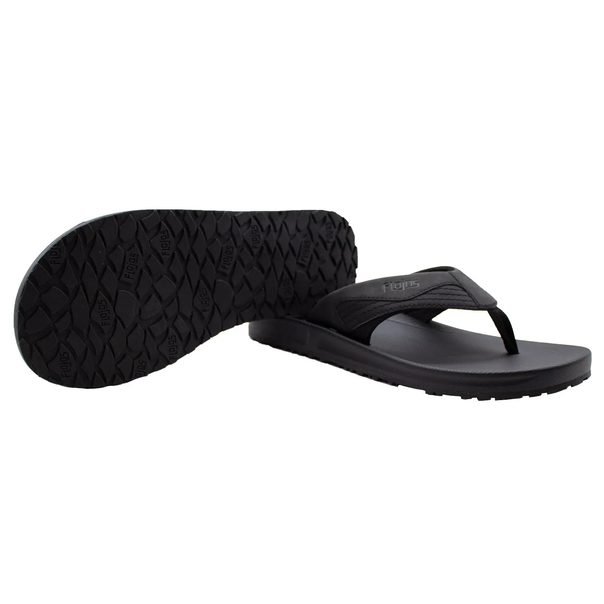 Flojos Men's Flip Flop, Black
